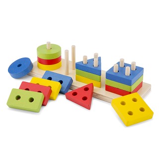 New Classic Toys - Geometrisches Stapelpuzzle